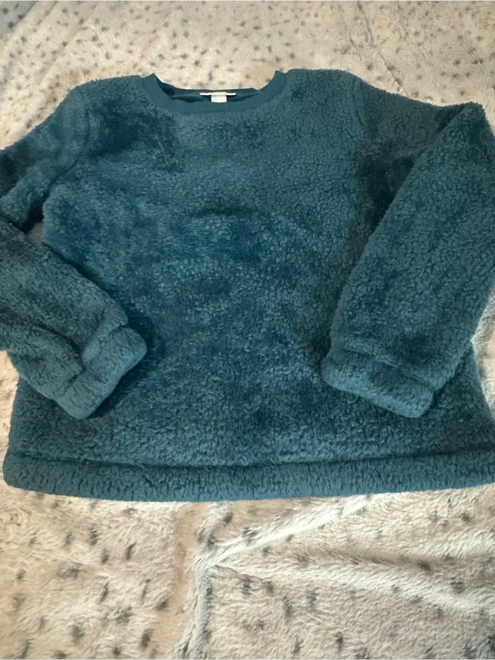 Cat & Jack Plush Jogger Pants in Teal Blue